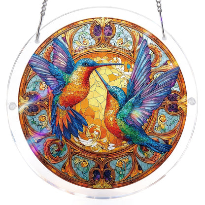 Twin Wings of Radiance Light Suncatcher-Acrylic Window Art