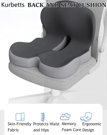 Ergonomic Memory Foam Back and Seat Cushion