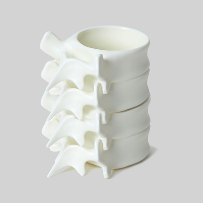 🥃Sculptural Spine-Inspired Crystal Glass — Handmade Art Drinkware