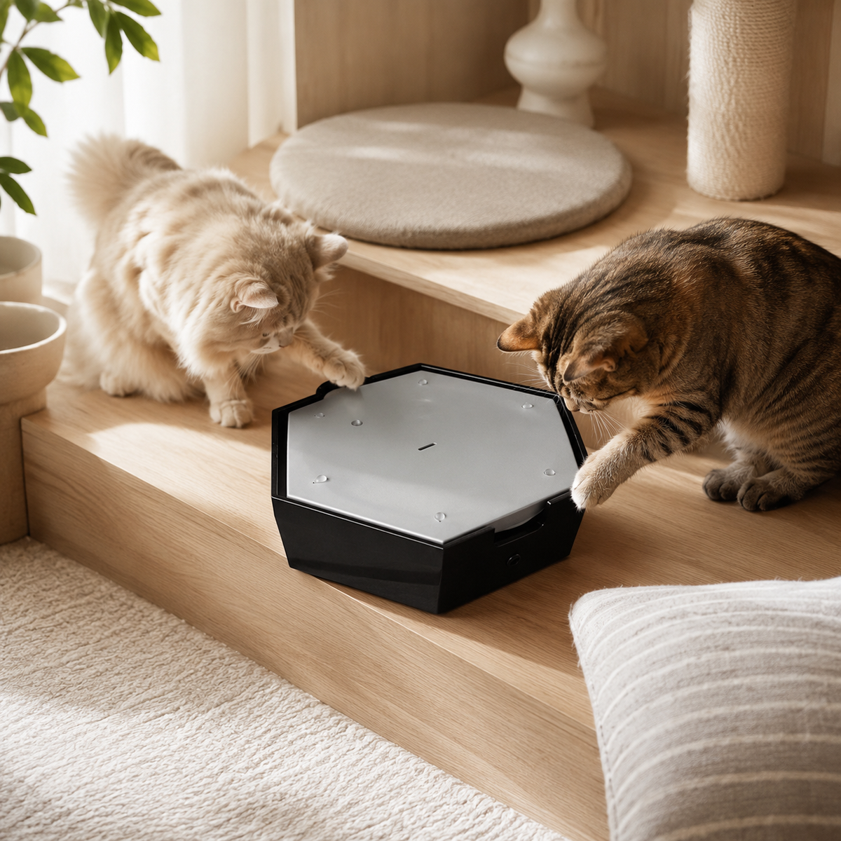 🐱 Interactive Dripping Water Cat Fountain & Toy – Rechargeable Pet Water Dispenser with Quiet Pump and Filtration System