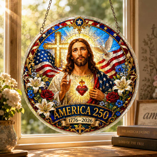 America 250 Acrylic Puzzle Window Hanging Ornament