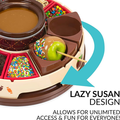 🍎🍫 Caramel & Chocolate Apple Dipping Party Set