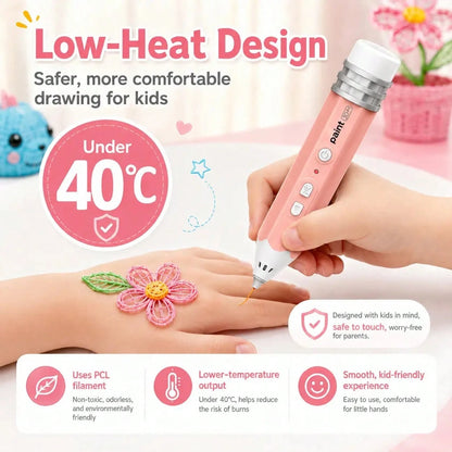 Rechargeable Low-Temperature 3D Printing Pen