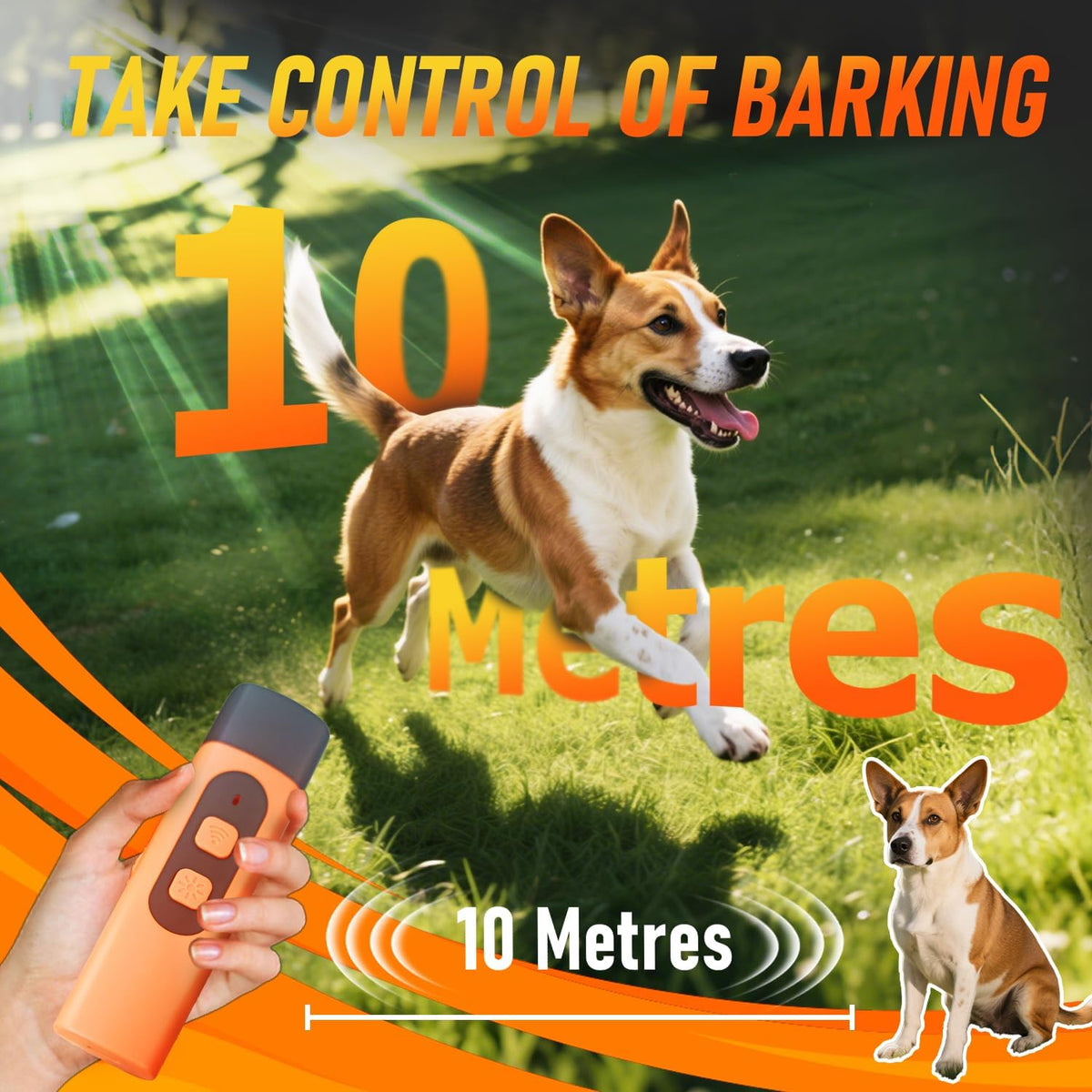 Rechargeable Dog Barking Training Device with LED Flashlight