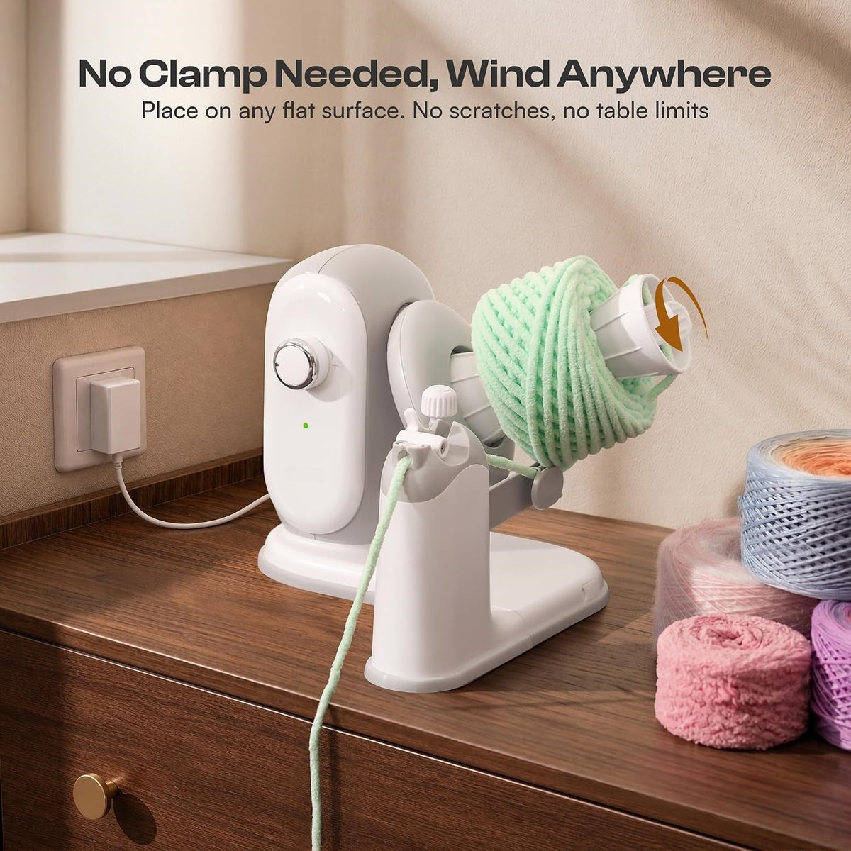Electric Yarn Winder for Knitting & Crochet