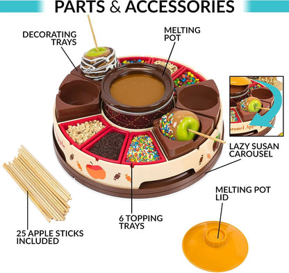 🍎🍫 Caramel & Chocolate Apple Dipping Party Set