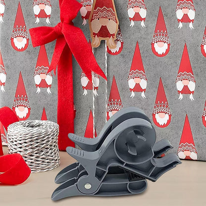 Tabletop Gift Wrapping Paper Holder with Built-In Tape Dispenser