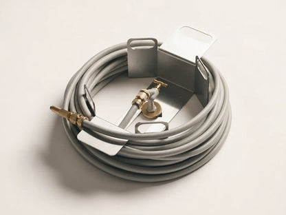 Heavy-Duty Stainless Steel Garden Hose Holder – Wall-Mounted Organizer with 4 Accessory Hooks
