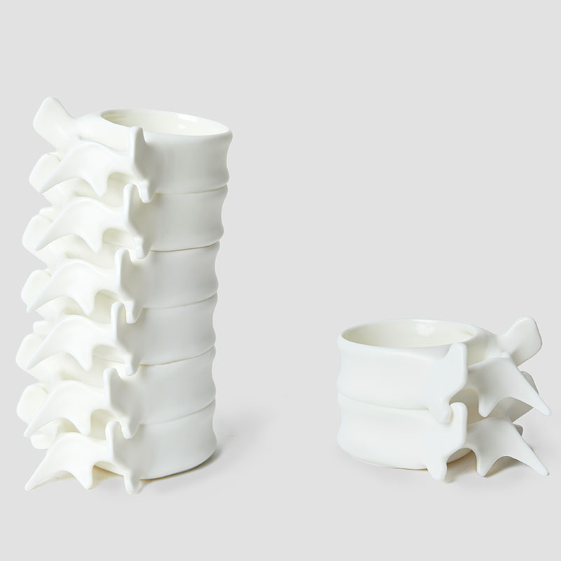 🥃Sculptural Spine-Inspired Crystal Glass — Handmade Art Drinkware