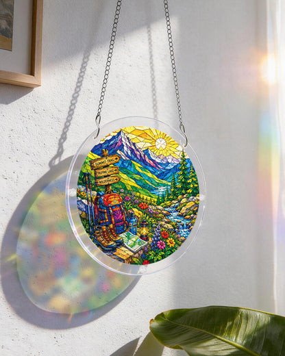 Sunlit Mountain Trail Light Suncatcher-Acrylic Window Art
