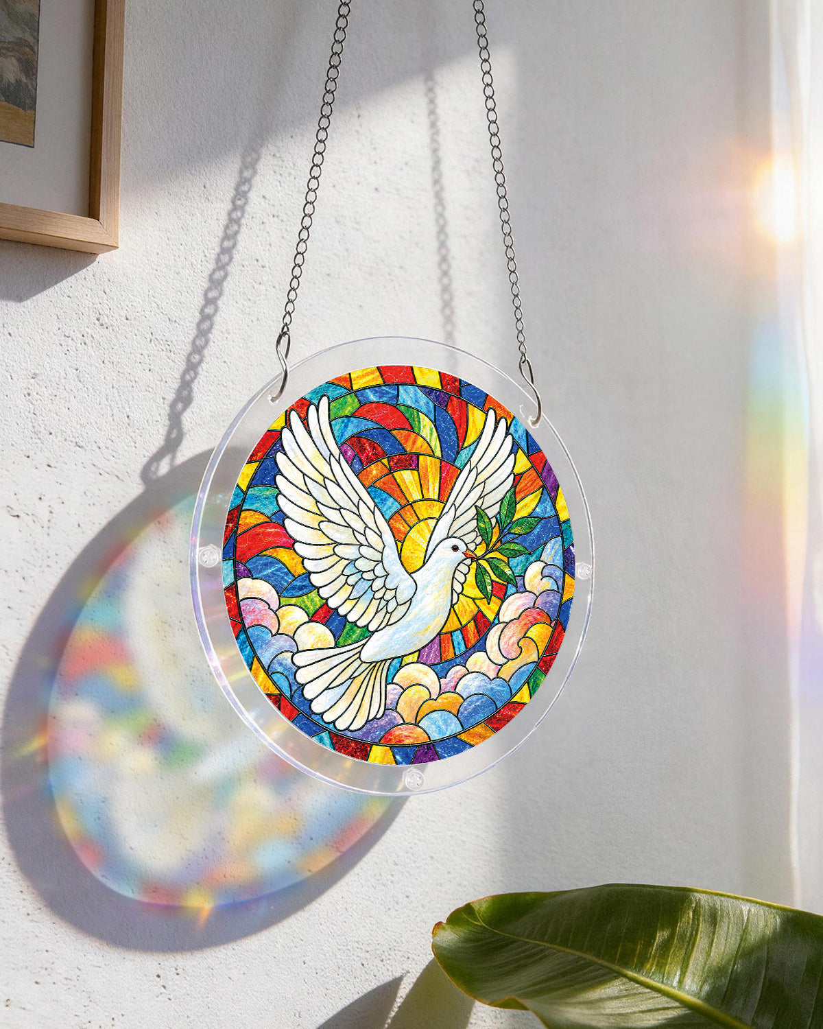 Dove of Dawn Light Suncatcher-Acrylic Window Art