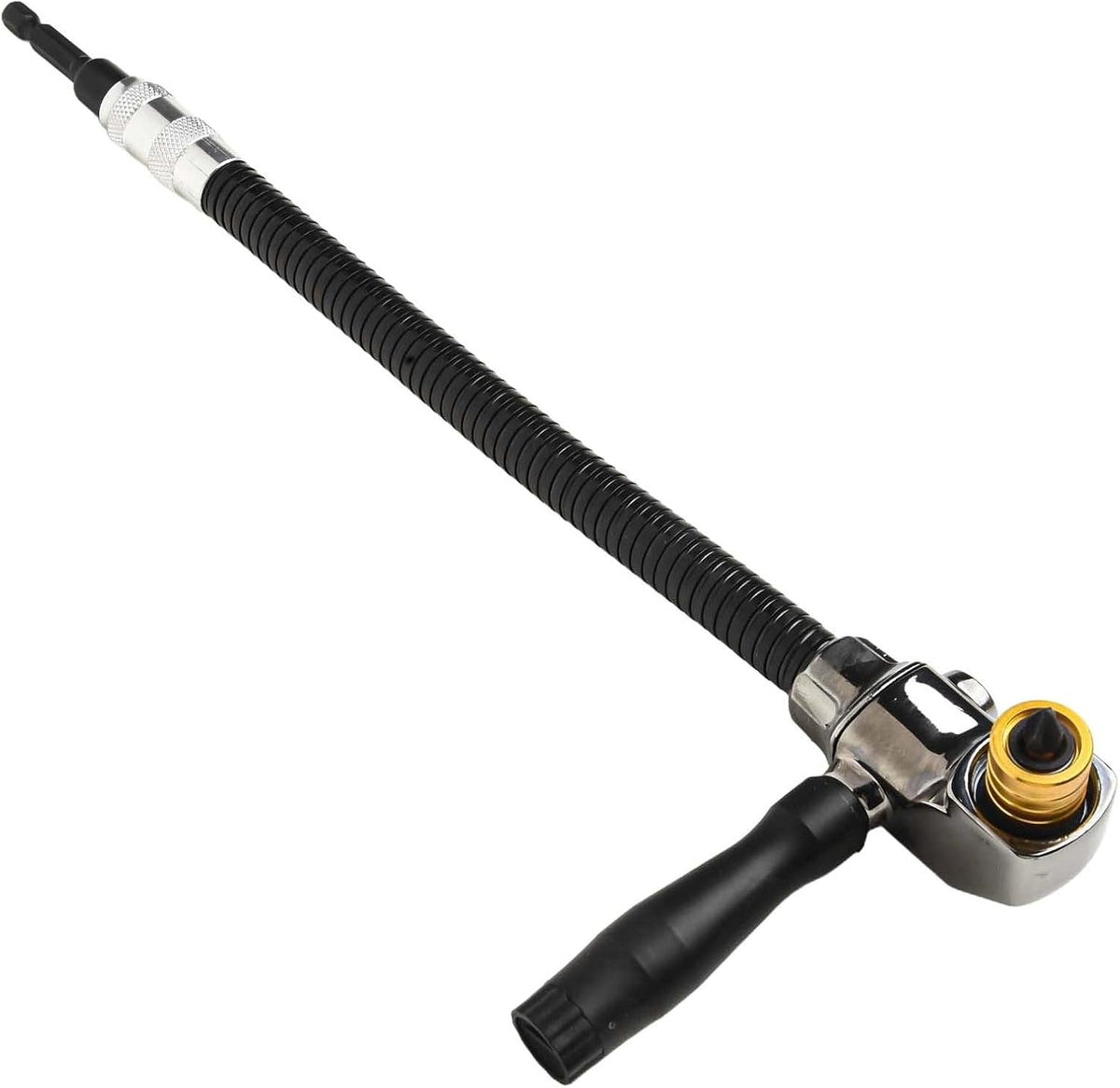 🔧 90° Right Angle Drill Attachment with Flexible Extension Shaft for Tight Spaces