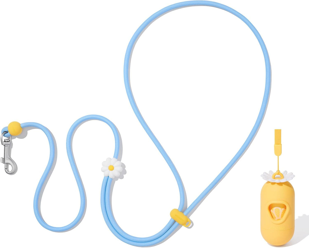 🐕 Hands-Free Dog Leash – Adjustable 3-Way Rope Leash with Waste Bag Dispenser