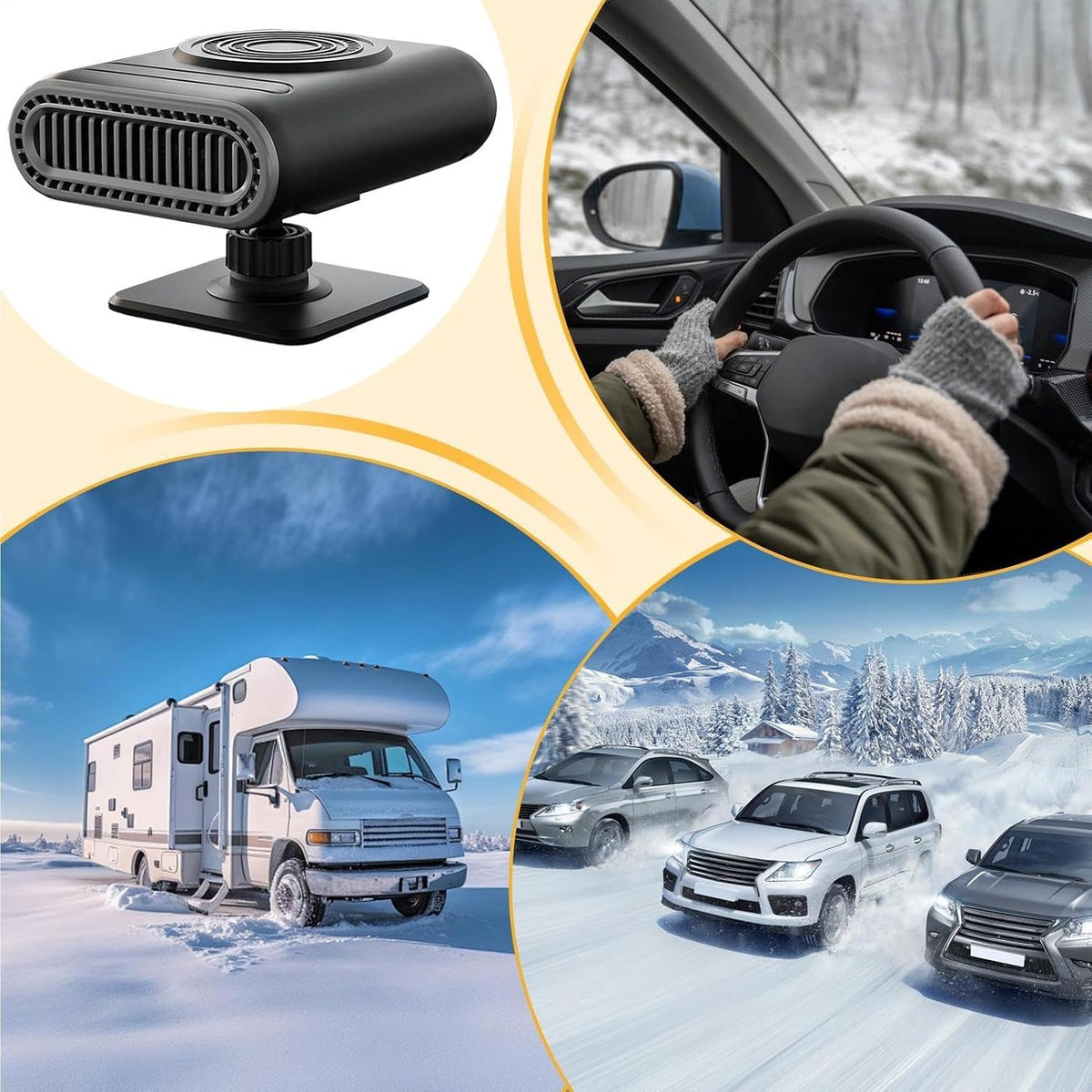 🚗Portable Car Heater & Windshield Defroster