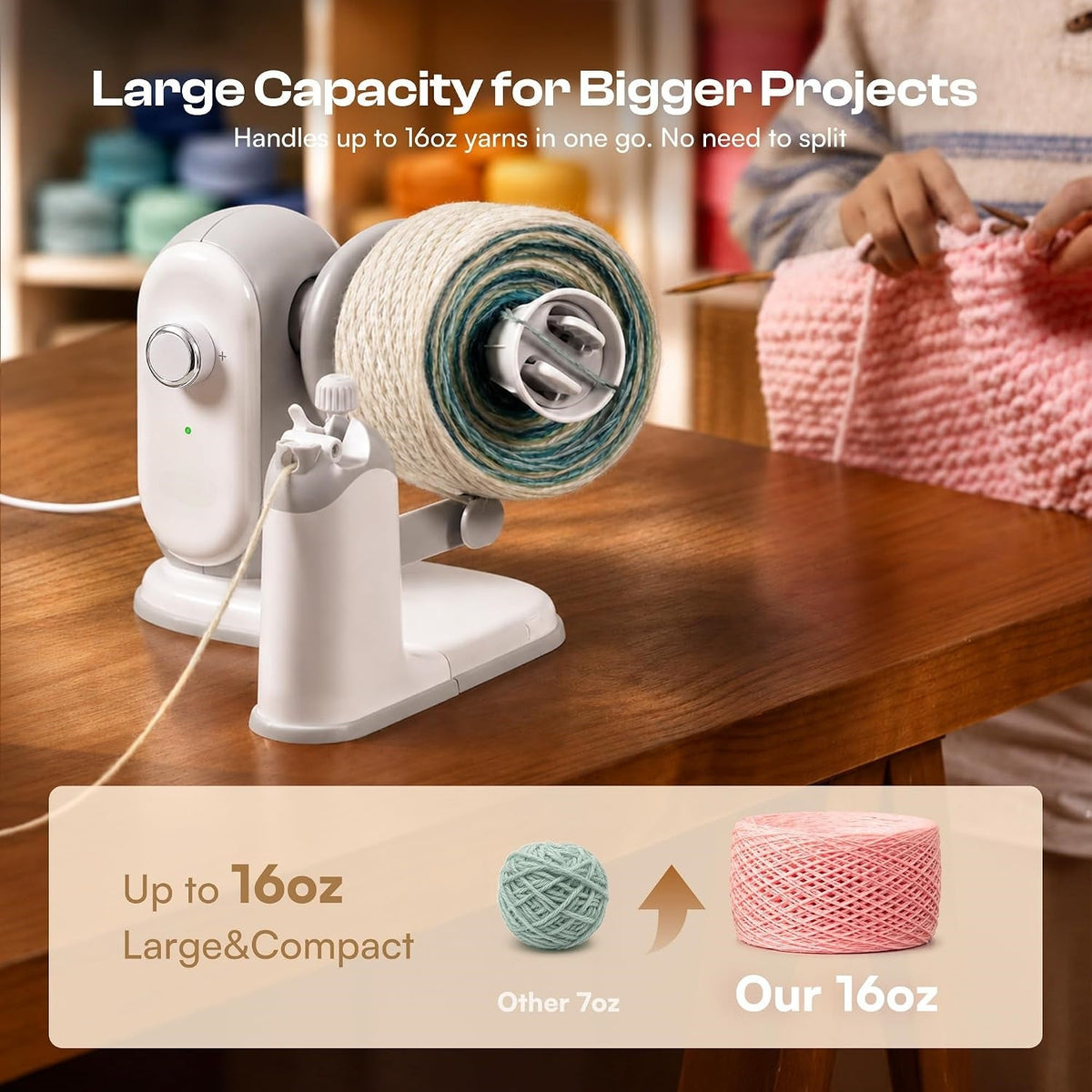 Electric Yarn Winder for Knitting & Crochet