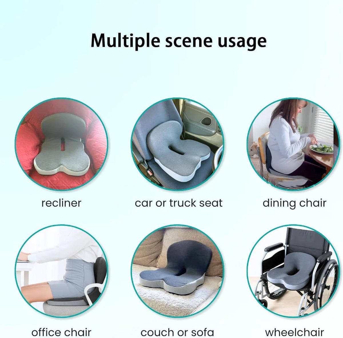 Ergonomic Memory Foam Back and Seat Cushion