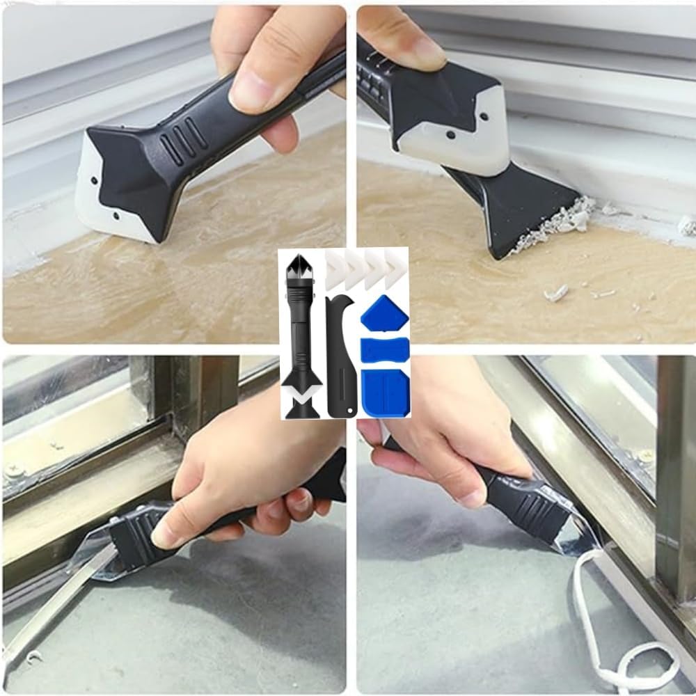 🛠️Silicone Caulking Tool Set – Reusable Sealant Finishing Tool with 5 Replaceable Smoothing Tips