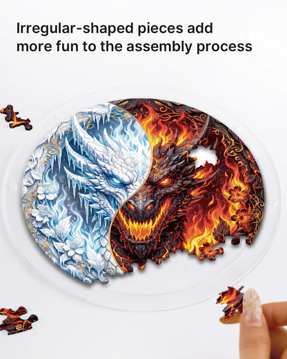 Twin Dragon Realm Light Suncatcher-Acrylic Window Art