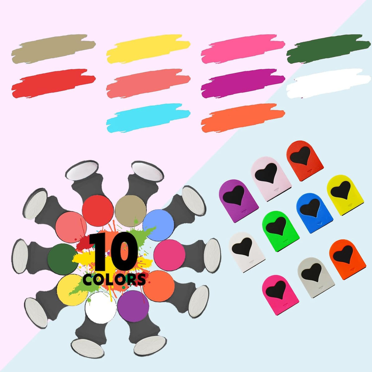 🌈Washable Hair Chalk Set, 8/10/12 Colors – Temporary Hair Color Powder for Creative Hairstyles