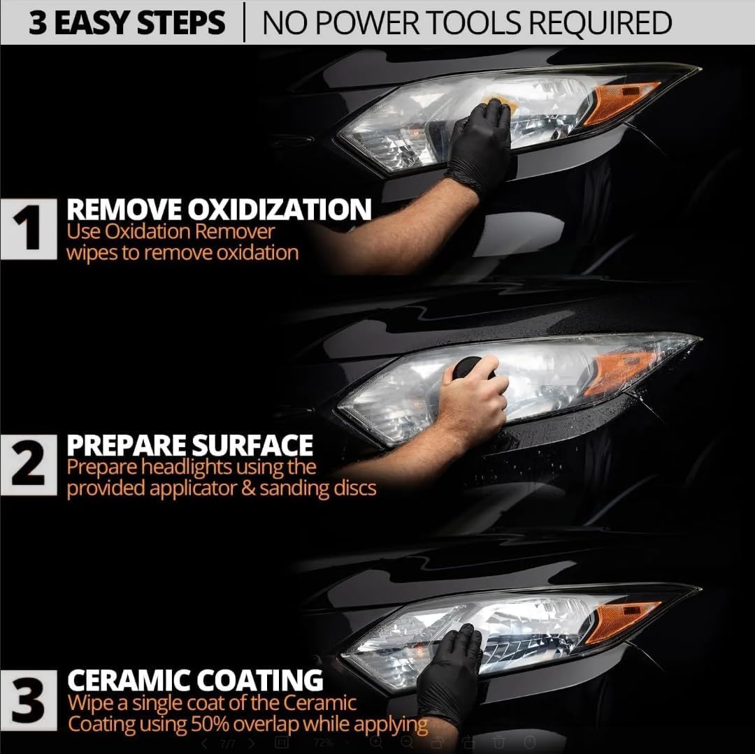 🚗Car Headlight Restoration Kit-Yellowing & Oxidation Remover