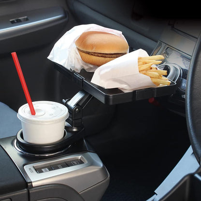🚗 Multifunctional Car Cup Holder Tray Table – Foldable Food Tray & Adjustable Drink Holder