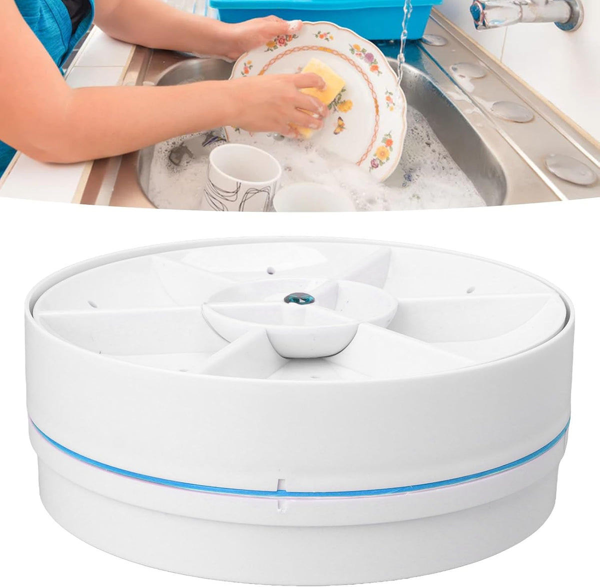 🧼 Portable Mini Dishwasher – USB Rechargeable & Timed Cleaning