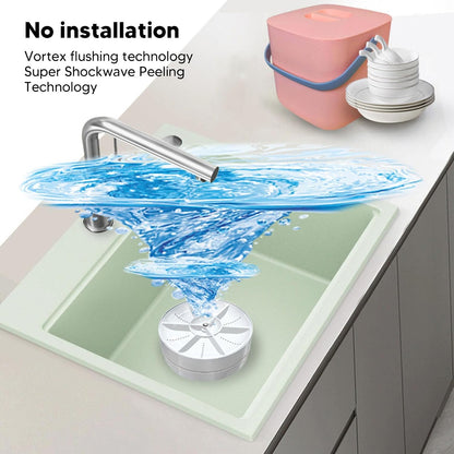 🧼 Portable Mini Dishwasher – USB Rechargeable & Timed Cleaning
