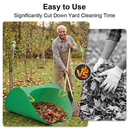 Large Foldable Garden Leaf Collection Bag – Heavy-Duty Reusable Yard Waste