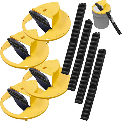 Automatic Bucket Mouse Trap Lid – Reusable Flip-and-Slide Multi-Catch Rodent Trap
