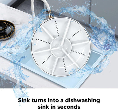 🧼 Portable Mini Dishwasher – USB Rechargeable & Timed Cleaning