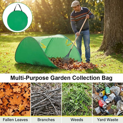 Large Foldable Garden Leaf Collection Bag – Heavy-Duty Reusable Yard Waste