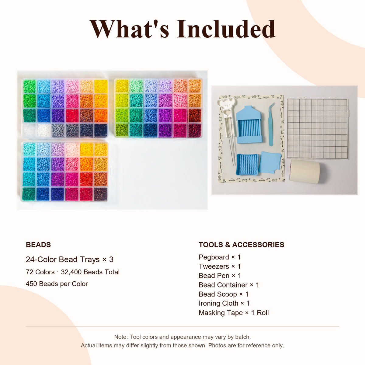 72-Color Mini Fuse Bead Creative Kit – 2.6mm