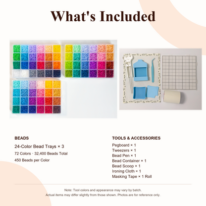 72-Color Mini Fuse Bead Creative Kit – 2.6mm
