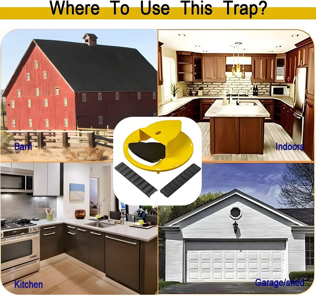Automatic Bucket Mouse Trap Lid – Reusable Flip-and-Slide Multi-Catch Rodent Trap