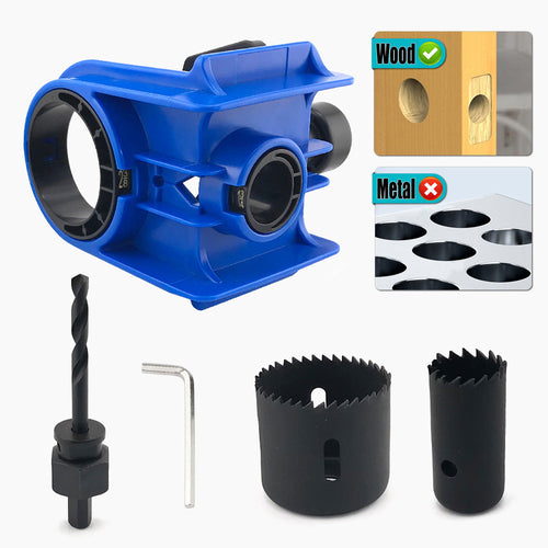 Universal Door Lock Installation Template Kit with Adjustable Guide