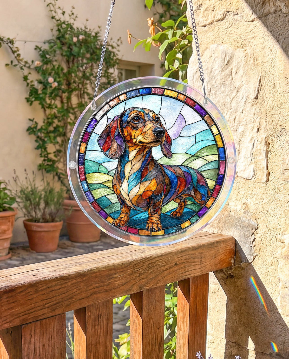 Acrylic Jigsaw Puzzle Suncatcher - Dachshund