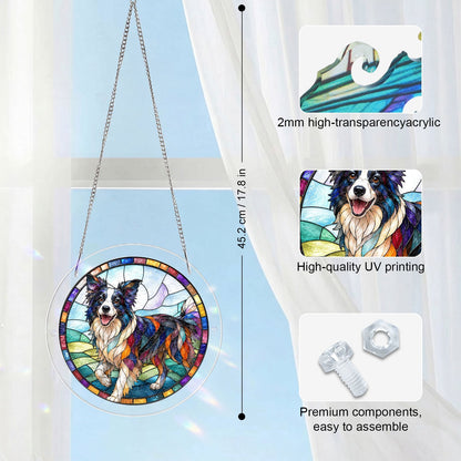 Acrylic Jigsaw Puzzle Suncatcher - Border Collie