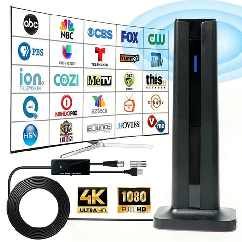 📡200-Mile Long Range HDTV Antenna, 4K & 1080p Compatible Indoor/Outdoor Digital TV