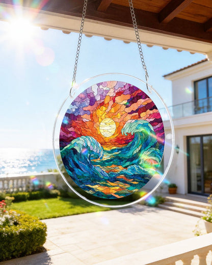 Acrylic Jigsaw Puzzle Suncatcher - Golden Tide