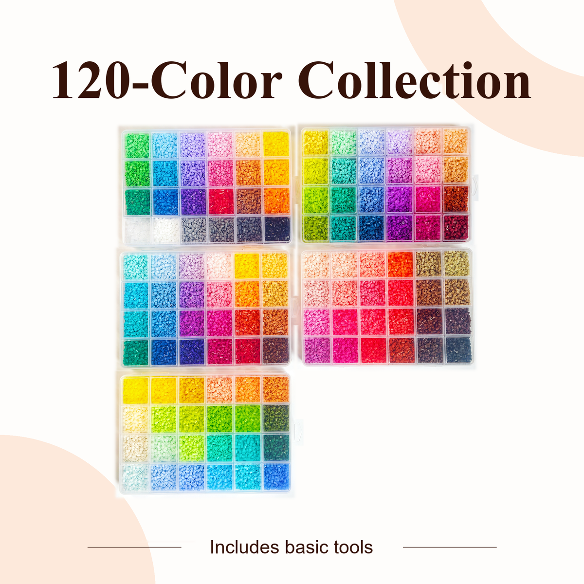 120-Color Mini Fuse Bead Kit – 2.6mm