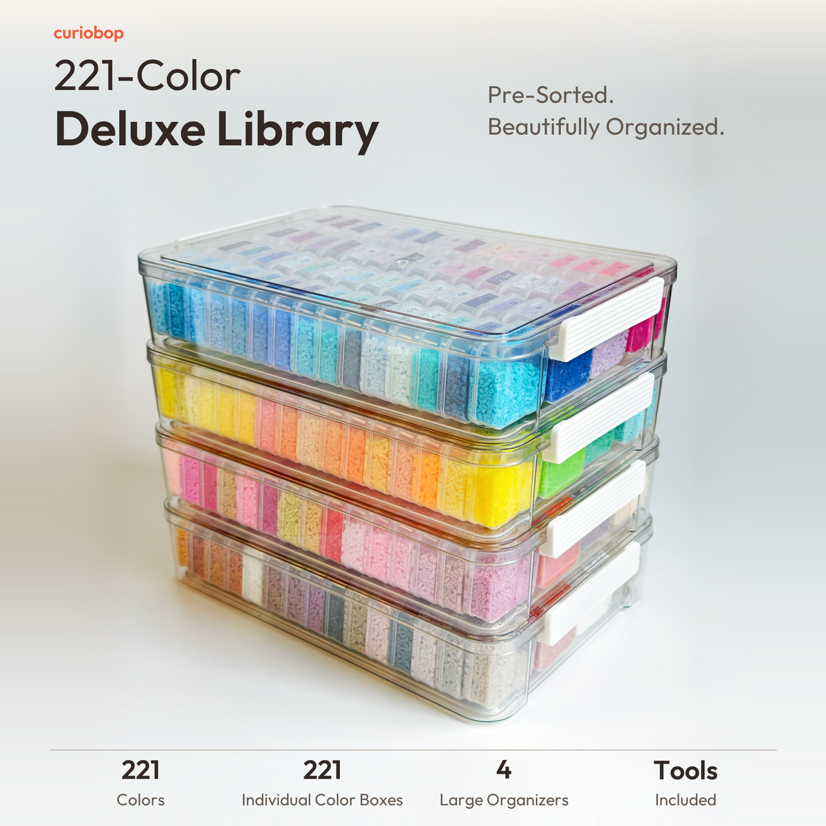 221-Color Mini Fuse Bead Deluxe Color Library – 2.6mm