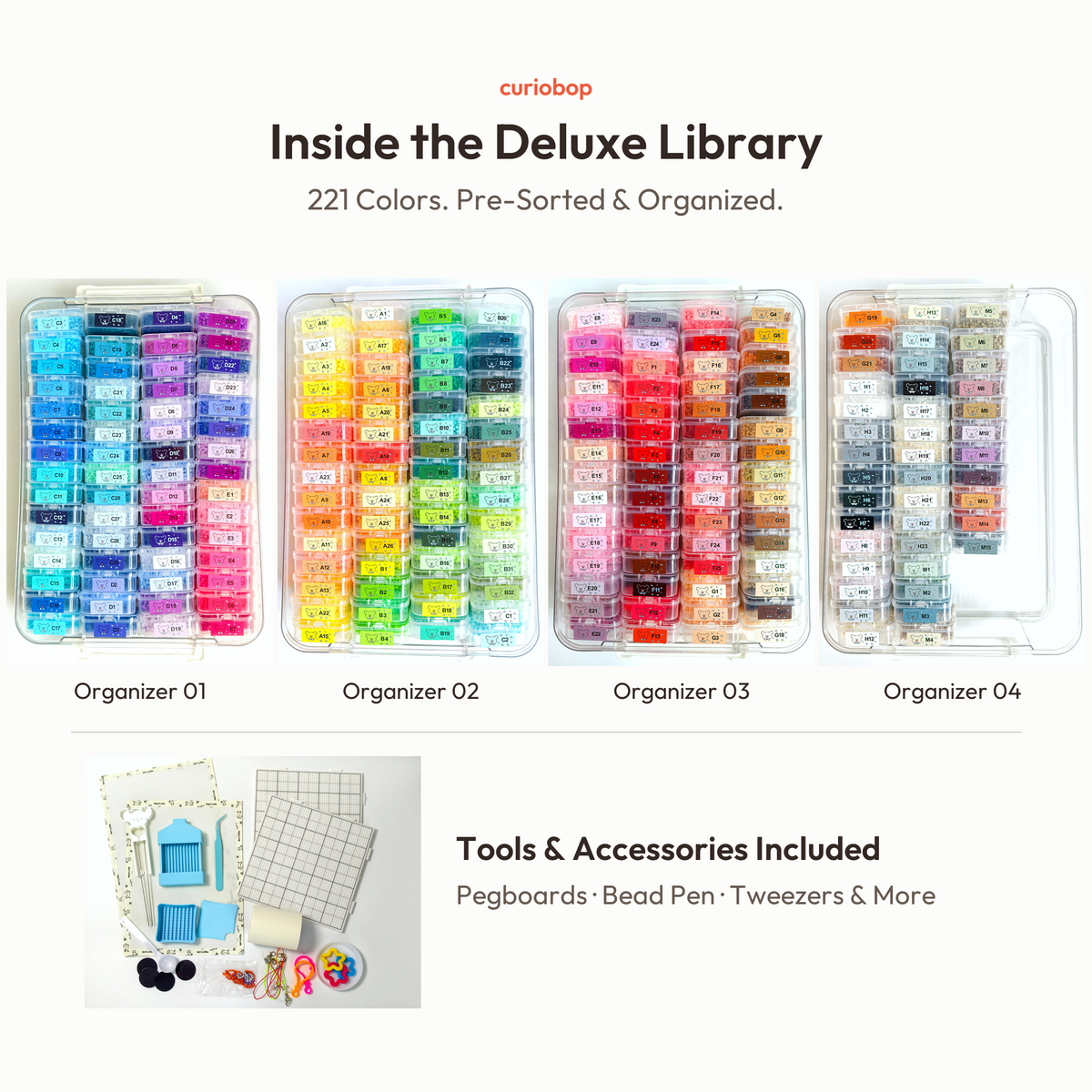 221-Color Mini Fuse Bead Deluxe Color Library – 2.6mm