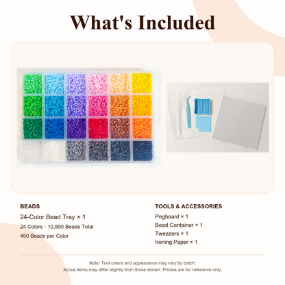 24-Color Mini Fuse Bead Beginner Kit – 2.6mm