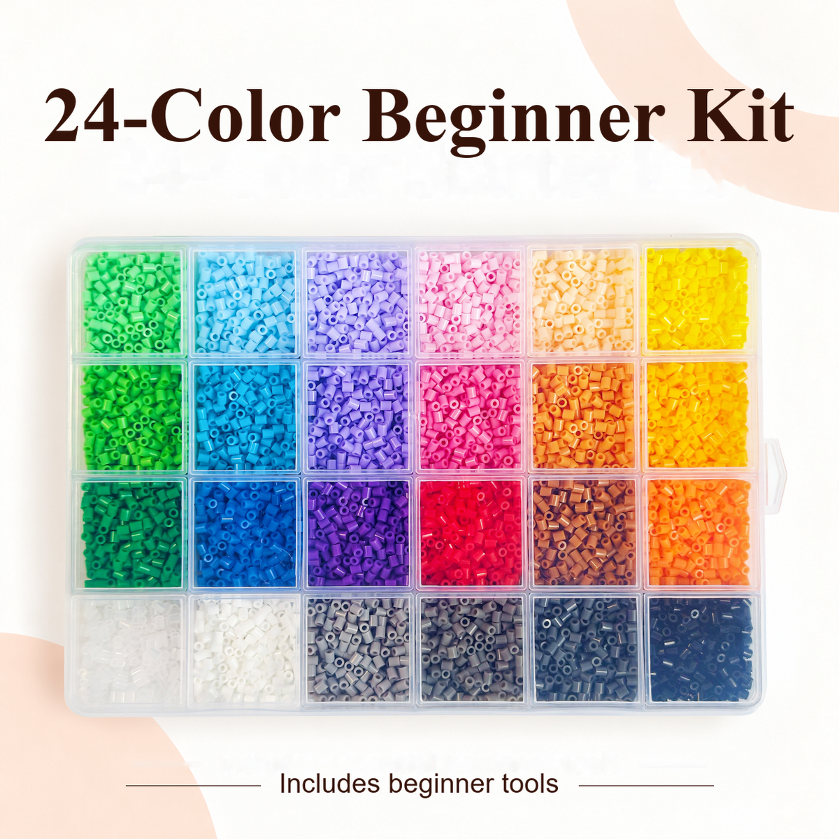 24-Color Mini Fuse Bead Beginner Kit – 2.6mm