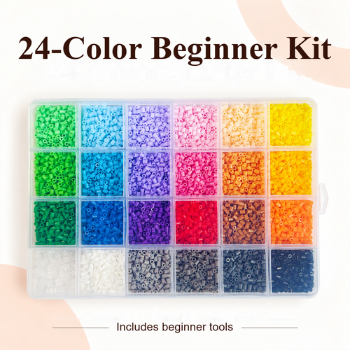 24-Color Mini Fuse Bead Beginner Kit – 2.6mm