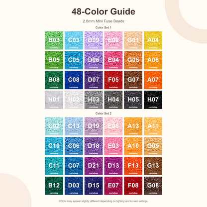 48-Color Mini Fuse Bead Starter Kit – 2.6mm
