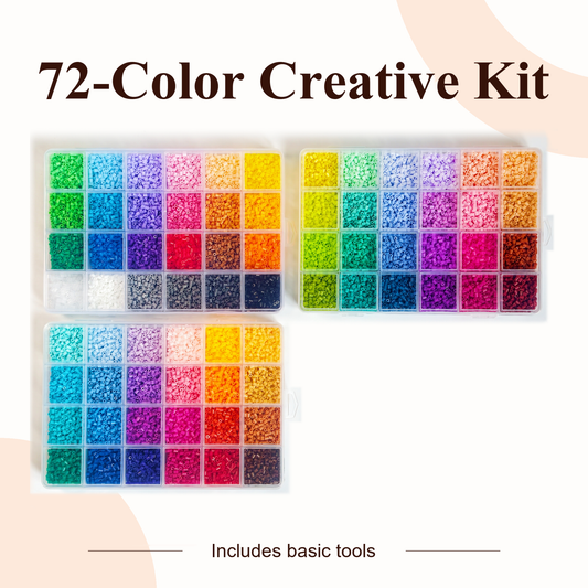 72-Color Mini Fuse Bead Creative Kit – 2.6mm