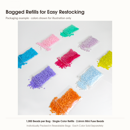 B Series Mini Fuse Bead Refills — 2.6mm | 1,000 per Color
