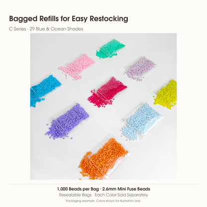 C Series Mini Fuse Bead Refills — 2.6mm | 1,000 per Color