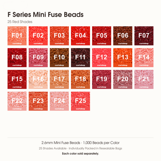 F Series Mini Fuse Bead Refills — 2.6mm | 1,000 per Color